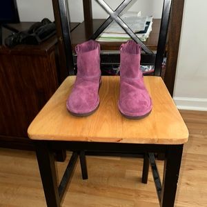 Pair of Light Lavender pull on UGG Ankle Boots.